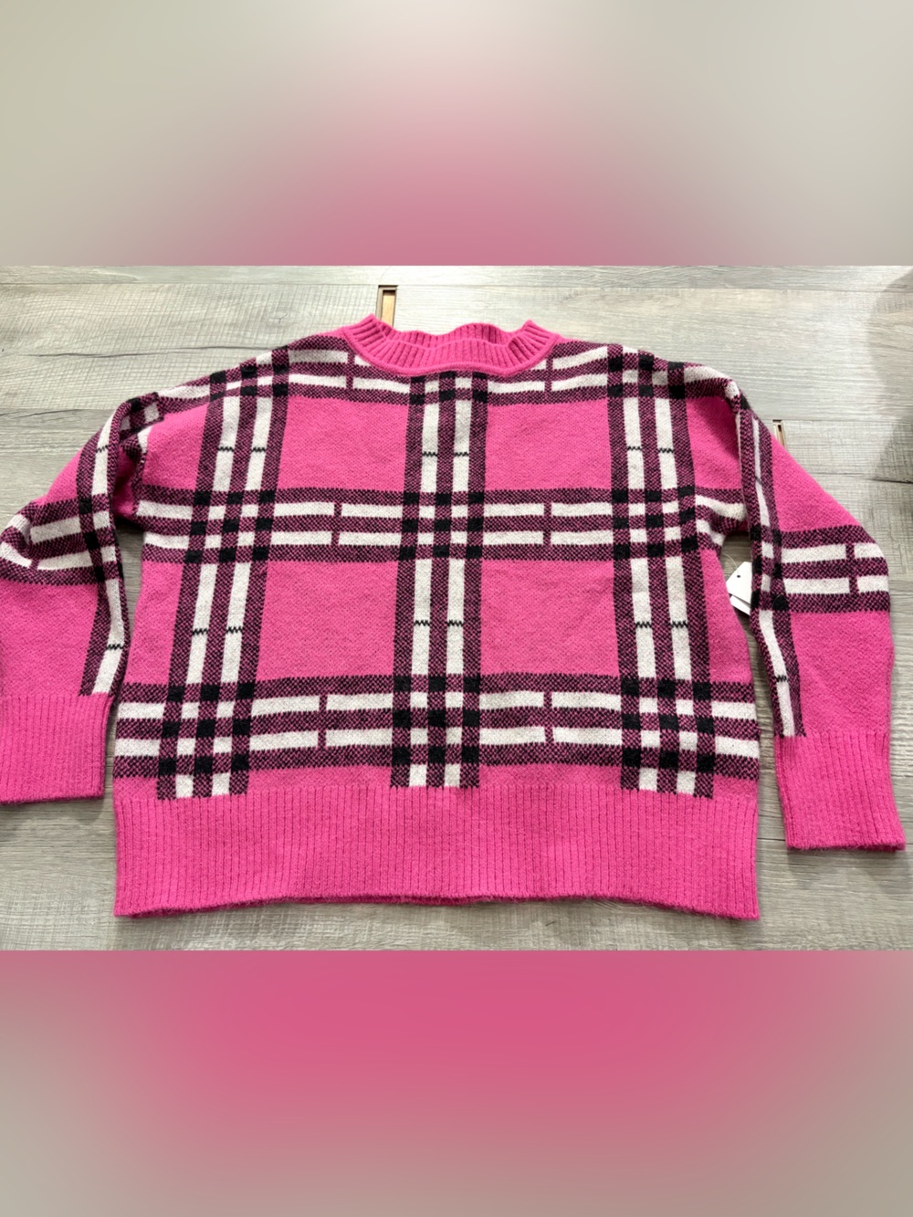 Birch NY Sweater sz M plaid